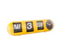 Karlsson Tube Flip Wall clock KA6032YE - Unisex - Quartz Yellow 10 x 13,5 cm