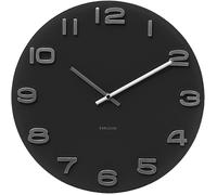 Karlsson Vintage Round Glass Wall Clock, Black