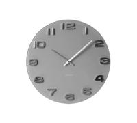 Karlsson Vintage Round Glass Wall Clock, Grey,35cm