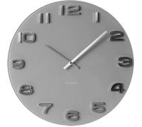 Karlsson Vintage Round Glass Wall Clock, Grey,35cm