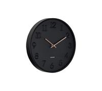 Karlsson Wall Clock Calma - 30cm Scandinavian Wall Clock with Silent Sweep Movement and Debossed Numbers (Matt Black)