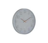 Karlsson Wall Clock Calma - 30cm Scandinavian Wall Clock with Silent Sweep Movement and Debossed Numbers (Dark Grey)