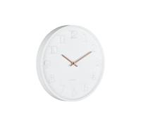 Karlsson Wall Clock Calma - 30cm Scandinavian Wall Clock with Silent Sweep Movement and Debossed Numbers (White)