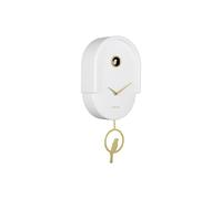 Karlsson Wall Clock 'Cuckoo Tweet' - WHITE (KA6069WH) | Oval - Modern - Plastic - Wall Clock Modern Living Room - Wall Clocks