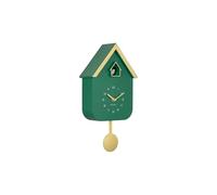 Karlsson Wall clock Dupla Color Cuckoo - Green - 21,5x21,5x41,5cm - Rectangle - Plastic - Clocks for Living Room - Office - Bedroom