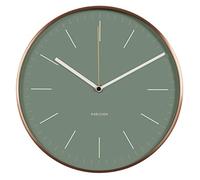KARLSSON Wall clock Minimal jungle green w. copper case, Metal, 5x27.5x27.5 cm
