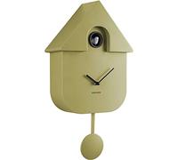 Karlsson Wall Clock Modern Cuckoo Olive Green 40 x 9 x 23 cm Excl. 3 AA Batteries