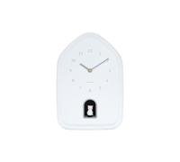 Karlsson Wall clock Modern Kitty - White - 29.2x20x29.2cm - Rectangle - Plastic - Clocks for Living Room - Office - Bedroom Gift for him - Gift for her