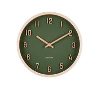 Karlsson Wall Clock Nervadura Small Table clock KA6116GR - Unisex - 22 cm - Quartz Green/Wood 22 cm