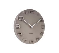 Karlsson Wall Clock On The Edge warm grey with Chrome Hands, Ø42cm