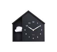Karlsson Wall clock Peeking Doggy - Black - 25x25x27cm - Rectangle - Plastic - Clocks for Living Room - Office - Bedroom