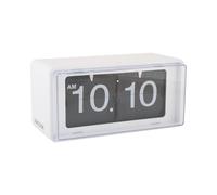 Karlsson Wall Clock Retro Boxed Flip - Matte White - 20 x 10 x 10 cm - Rectangle - Thermoplastic - Wall Clock Modern Living Room - Wall Clocks