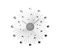 Sunburst Wall Clock, Large, Crystal