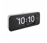 Karlsson Wall Clock Wide Flip Silver Casing, Black Dial
