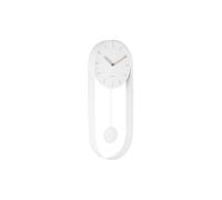 Karlsson White Steel Wall Clock Pendant, Metal, 17,5 x 4,5 x 12
