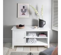 Karlstad Low Sideboard with Storage in Classic White