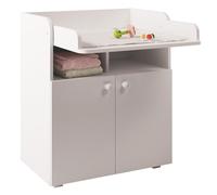 karlstad wooden dressing table with 2 doors in white