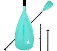 Karltion SUP Paddle - 3 Pieces Adjustable Aluminium SUP Paddle Alloy Shaft Paddle Board Paddles with Glass Fiber Blade for Surfing, Floating,Water Sport-Turquoise