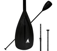 Karltion SUP Paddle - 3 Pieces Adjustable Aluminium SUP Paddle Alloy Shaft Paddle Board Paddles with Glass Fiber Blade for Surfing, Floating,Water Sport-Black