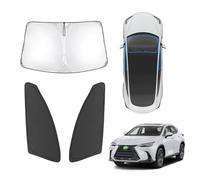 Karltys 3PCS Windshield Sun Shade for 2022-2025 Lexus NX NX250 NX350 NX350h NX450h+, Front and Side Window Sunshade Cover Custom Fit Lexus NX, Foldable Sun Visor Protector Blocks Heat UV Rays