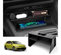 Karltys Center Console Organizer for VW Volkswagen Golf GTI R MK8 2022 2023 2024 Accessories Center Console Insert Tray Secondary Storage Box with Non-Slip Silicone Mat