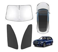 Karltys Sunshade for 2018-2024 BMW X3, Upgraded 210T Reflective Windshield & Front Side Window Sun Shade for BMW X3 Accessories, Foldable Sun Shield Car Sun Visor Protector Blocks UV & Heat (3PCS)