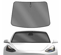 Karltys Windshield Sun Shade for 2017-2024 Tesla Model 3, UPF50+ Upgraded Reflective 240T Sunshade for Model 3, Foldable Front Window Cover, Car UV Ray Sun Visor Protector Keep Vehicle Cooler