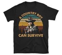 KARLYSE A Country Boy Can Survive Classic Art Hank Jr Country Music T Shirt Black XL