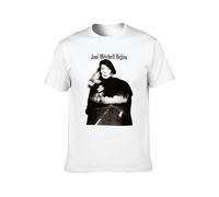 KARLYSE Men's Round Neck T-Shirt New Joni Mitchell Hejira Album Canadian Singer Soft and Light White M