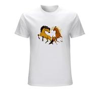 KARLYSE Unisex Sweatshirt Spirit Stallion of The Cimarron T-Shirt with Drawstring Pockets White XL