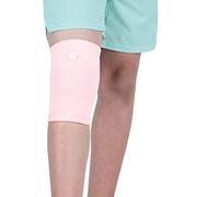 KARM Kids Knee Support Sleeve - Childs Knee Compression Sleeve for Children - Girls & Boys | Junior Knee Support for Sports & Football & Joint Pain & Knee Conditions (Light Pink)