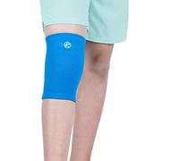 KARM Kids Knee Support Sleeve - Childs Knee Compression Sleeve for Children - Girls & Boys | Junior Knee Support for Sports & Football & Joint Pain & Knee Conditions (Blue)