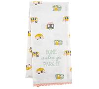 Karma Camper Tea Towel - 100% Cotton Hand Towels for The Kitchen - Modern Home Decor - White