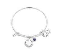 Karma December Birthstone Bangle - Silver