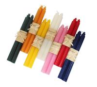 Karma Delights Beewax Candles Classical Colorful Taper Candles Gift for Family and Friends, 7 Pairs Elegant Honeycomb Designs for Birthday Party Wedding