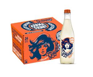 Karma Drinks Gingerella Ginger Ale (24 x 300ml Bottles), Natural Ingredients, Fairtrade, Gluten Free, Vegan Friendly, Delicious Soft Drink, Carbonated Fizzy Drink, Organic, No GMO