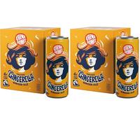 Karma Drinks Gingerella Ginger Ale - 4 x 250 ml Cans - Natural Fizzy Soft Drinks, Fairtrade, Organic & Vegan (Pack of 2)