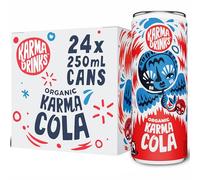 Karma Drinks Karma Cola Fizzy Soft Drink, 24 x 250ml Cans