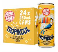 Karma Drinks Tropikool Flavoured Fizzy Soft Drink, 24 x 250ml Cans