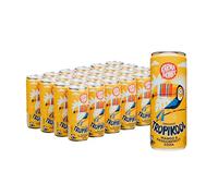 Karma Drinks Tropikool - Mango and Passionfruit Soda (250ml x 24 Cans Soft Drink) - Organic, Gluten Free, Natural Ingredients, FairTrade, Vegan Friendly, No GMO, Carbonated Fizzy Drinks 24 Pack