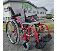 Karma Ergo 3 Self Propel Crash Tested Lightweight Folding Ergonomic Wheelchair - Choice of Size and Colour (Red, 18" Seat Width)