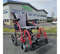 Karma Ergo 3 Transit Crash Tested Lightweight Folding Ergonomic Wheelchair - Choice of Size and Colour (Red, 20" Seat Width)