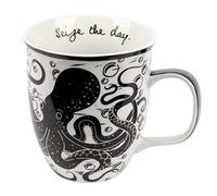 Karma Gifts Boho Black and White Mug, Octopus