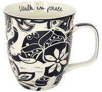 Karma Gifts KA101814 Black and White Mug, Ceramic, Elephant