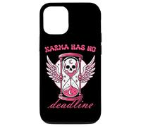 Karma Has No Deadline Gothic Skull Hourglass Case for iPhone 12/12 Pro