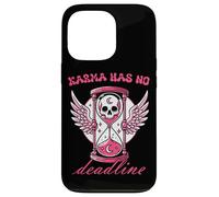 Karma Has No Deadline Gothic Skull Hourglass Case for iPhone 13 Pro