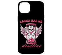 Karma Has No Deadline Gothic Skull Hourglass Case for iPhone 14 Plus