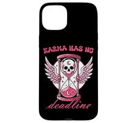 Karma Has No Deadline Gothic Skull Hourglass Case for iPhone 15 Plus