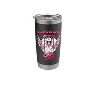 Karma Has No Deadline Gothic Skull Hourglass Stainless Steel Insulated Tumbler