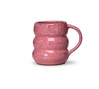 KARMA HOME Speckled Ceramic Mug, Pink, Bubble Shape, Glazed Finish, Coffee and Tea Cup